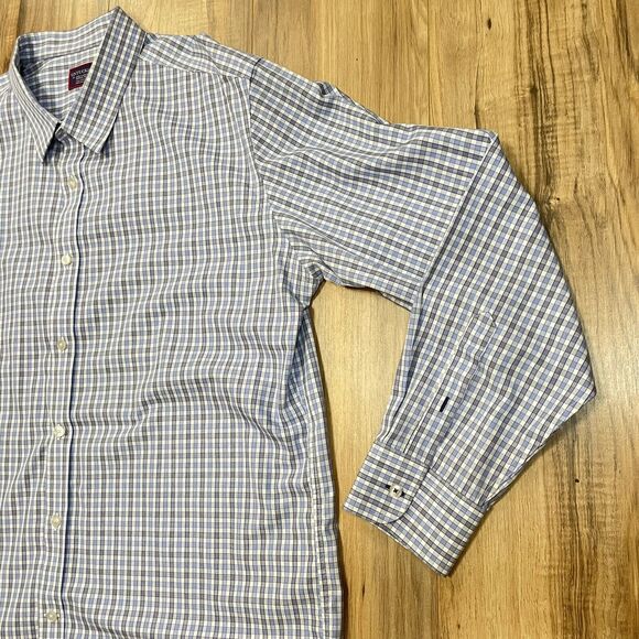 UnTuckit Mens XXXL Wrinkle Free Long Sleeve Blue Plaid Shirt - READ DESCRIPTION - Picture 5 of 11